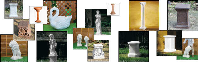 クラシックデザイン 樹脂製オブジェ ユーロ3 セラルンガ 石像風植木鉢 軽量 台座 動物 