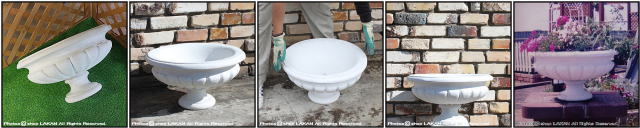 石造 アベンティーノ花鉢 広口 カップ型 