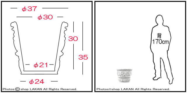 人工大理石 石造花鉢 洋風ガーデン クラシック庭園 