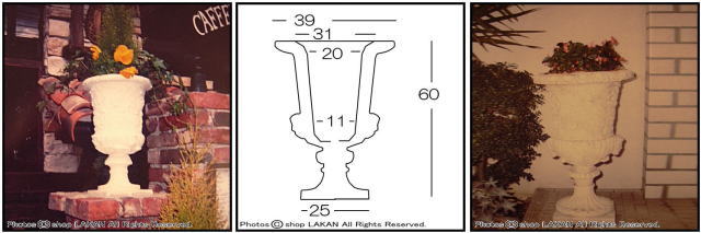 洋風 石造 花鉢 ガーデンオブジェ 