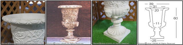 ガーデン置物 石造 花鉢 ART1027 