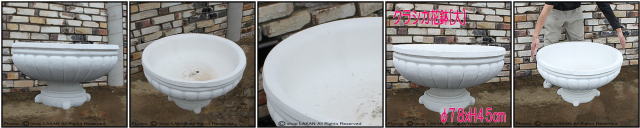 石造 花鉢 クラシカ カップ型 大型 