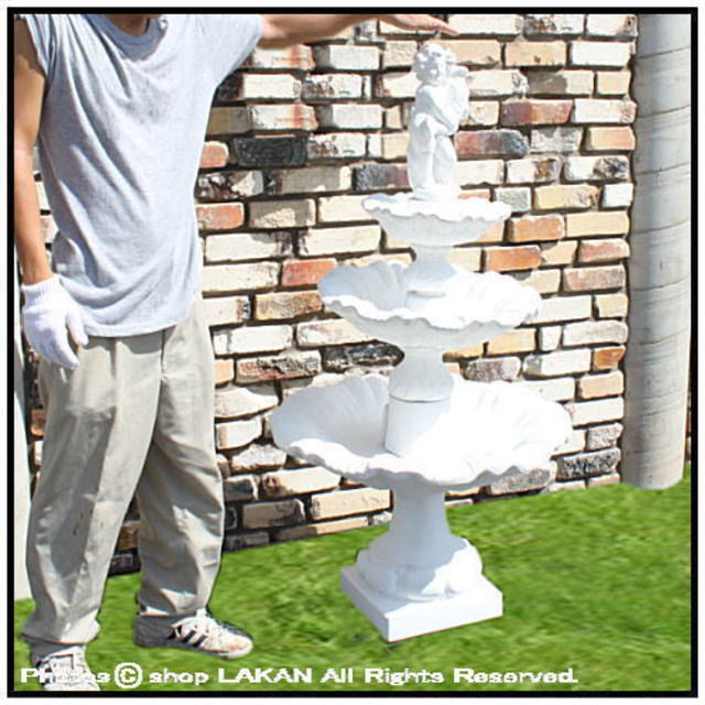 人気のファッションブランド！ shop ラカン泉ヴィラ ランテH132cm イタリア製洋風ガーデン小型石造3段噴水 ファブリ社 ART13 