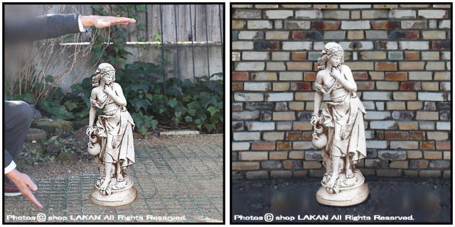 イタリア製彫像 オーナメント 少女 