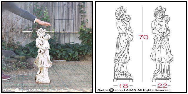 彫像 石造 ART-186 お祈り 像 