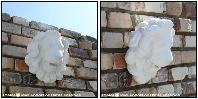 ライオン マスク 動物 洋風 彫像 