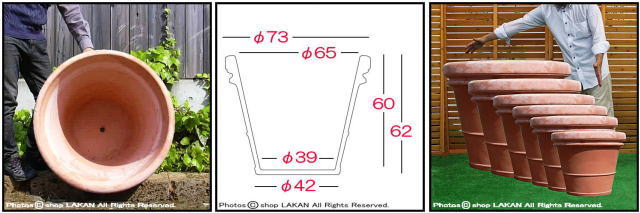  リムポット プランター 輸入 テラコッタ植木鉢 高級 ベノッチ 