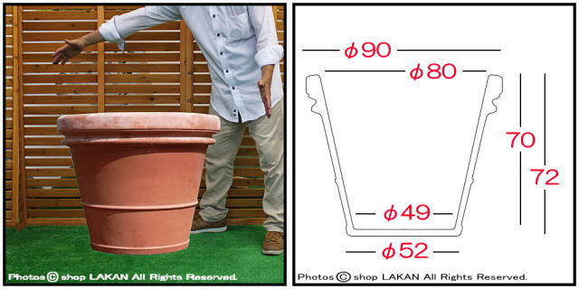 ガーデニング リムポット 輸入テラコッタ植木鉢 