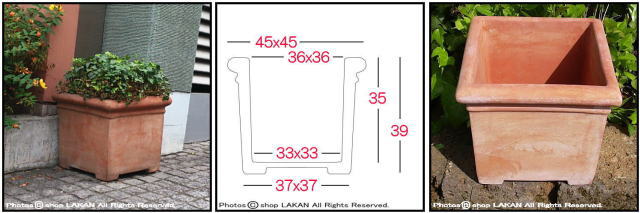  輸入 テラコッタ植木鉢 ベノッチ 上品 高級 タブポット 