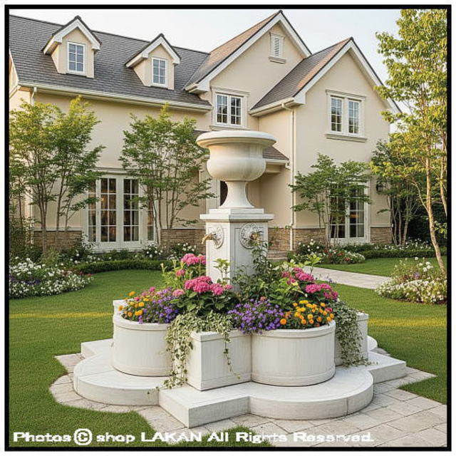 ガーデン置物 噴泉カンネーレ 噴水 