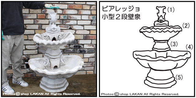 イタリア 石造 ヴィアレッジョ 大型 