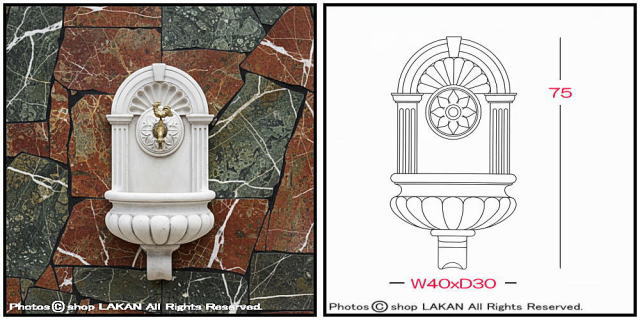 輸入 イタリア 石造壁泉 コルベッキオ 