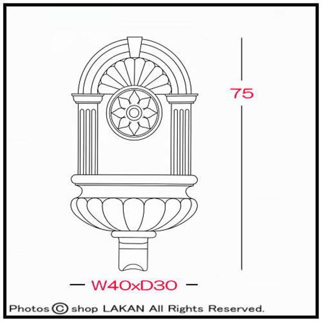 コルベッキオ 石造壁泉 大型 