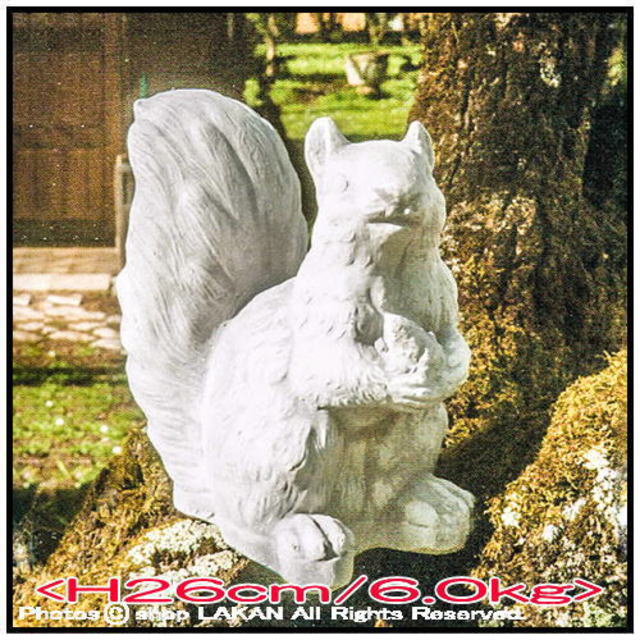 洋風ガーデン 動物 リス置物 