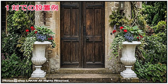 石像 花鉢 石造 子供 洋風 