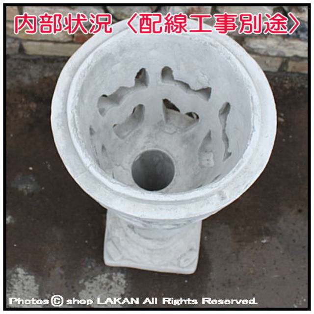 大型 庭園灯 COD12-186 彫像 石造 