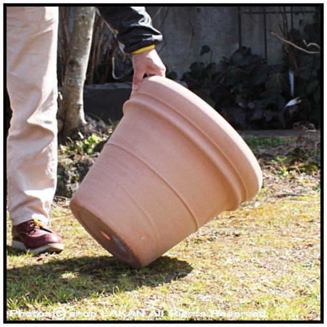 素焼き陶器鉢 リムポット42 輸入植木鉢 
