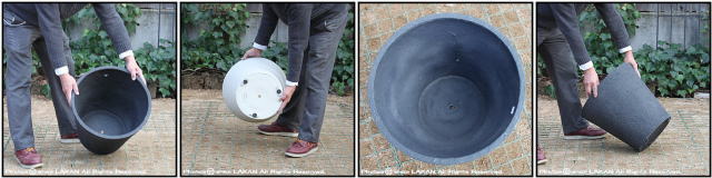大型 すり鉢型 人気 樹脂製植木鉢 