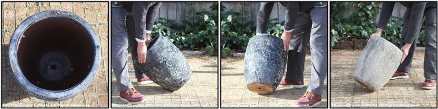 レア感 ボルカーノ 重厚感 釉薬付陶器鉢 