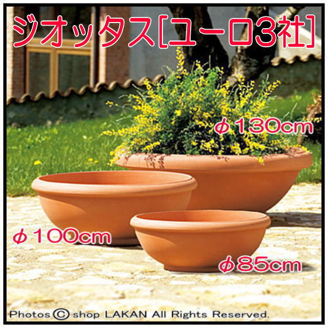 ジオッタス ER-2142 広口碗型 高級輸入樹脂植木鉢 
