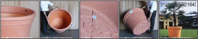 シリンドロ ユーロスリー ポリエステル樹脂鉢 