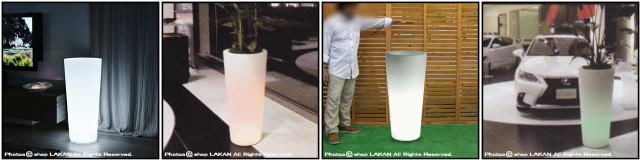 デザイン性 モダンデザイン ER-2415L 照明付輸入鉢 