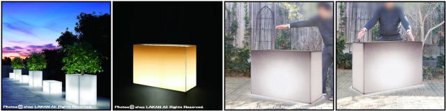 松尾貿易 ユーロスリー 照明付オブジェ カセッタキューブハイ 