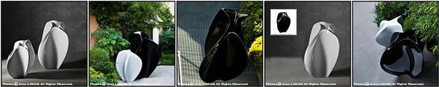 Zaha Hadid　セラルンガ社　デザイナーズ　フロー･ラージ　大型　イタリア製　高級志向　ポリエチレン樹脂鉢　軽量　
