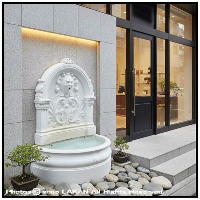 石造 人工大理石 小型 壁泉 