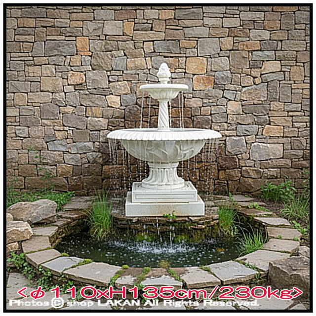 FO-020500 洋風 庭園 石造 噴水 