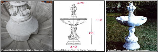 石造噴水 小型 イタリア 家庭用 