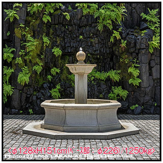 中型噴水 イタリア製 輸入 大型花壇 