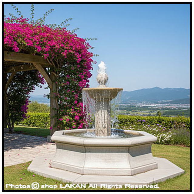 中型噴水 イタリア製 輸入 大型花壇 