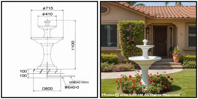 ミラノ 噴水 イタルガーデン社 小型 