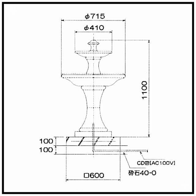 人工大理石 家庭用 小型 噴水 