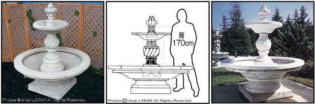 人工大理石 家庭用 大型 噴水 