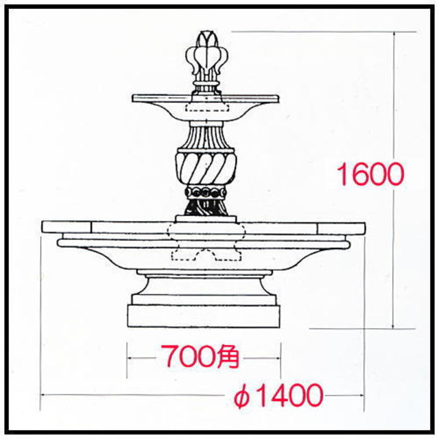 噴水 イタルガーデン社 大型 
