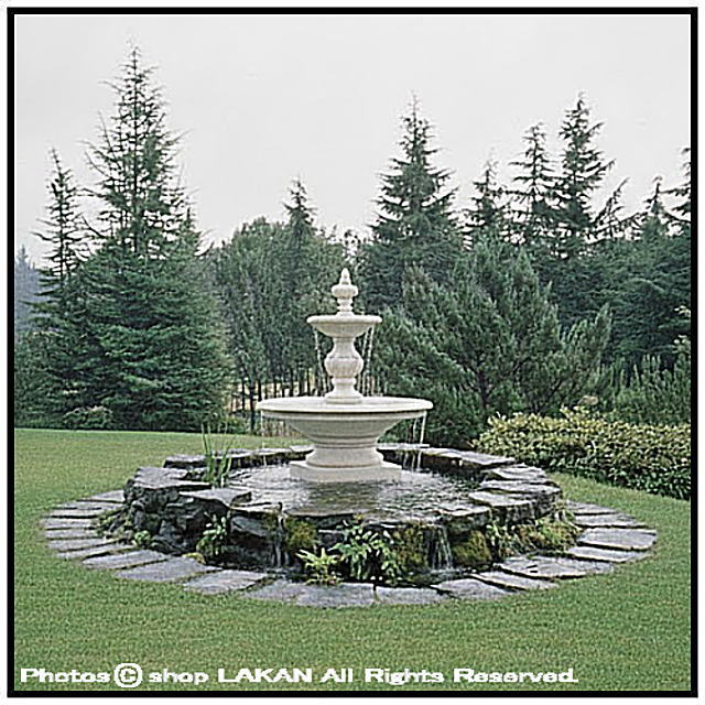 イタリア 石造噴水 大型 ２段 