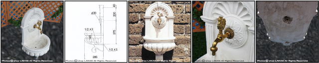 輸入 イタリア 石造壁泉 コルベッキオ 