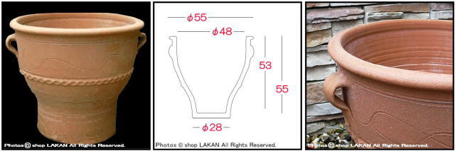 素焼き鉢 オブジェ クレタ島 アンティーク調 