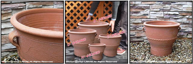 ルバーキ オブジェ テラコッタ鉢 