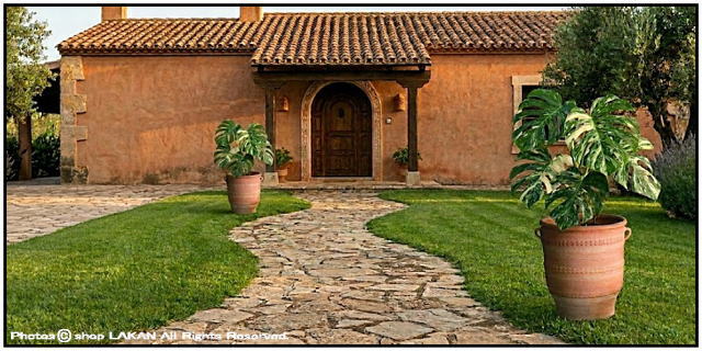 素焼き鉢 グラストラ クレタ島 アンティーク調 