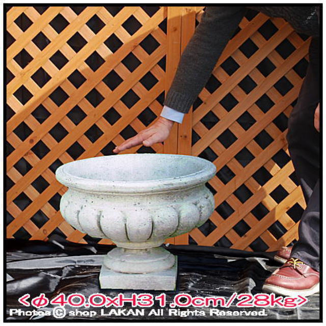 石造花鉢 ガーデン置物 人気 