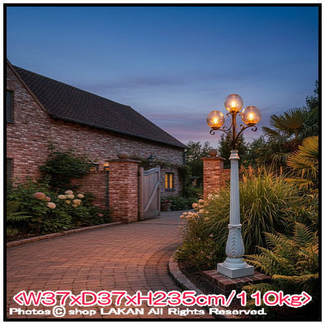 大型 庭園灯 LA-091200 彫像 石造 