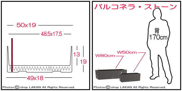 インテリア 底面灌水 バルコネラストーン 