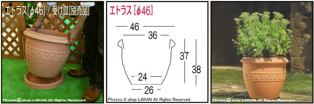 ユーロ３社　エトラス樹脂鉢　大型樹脂鉢　素焼き風　輸入樹脂植木鉢　クラシックデザイン　樹脂プランター　オブジェ　