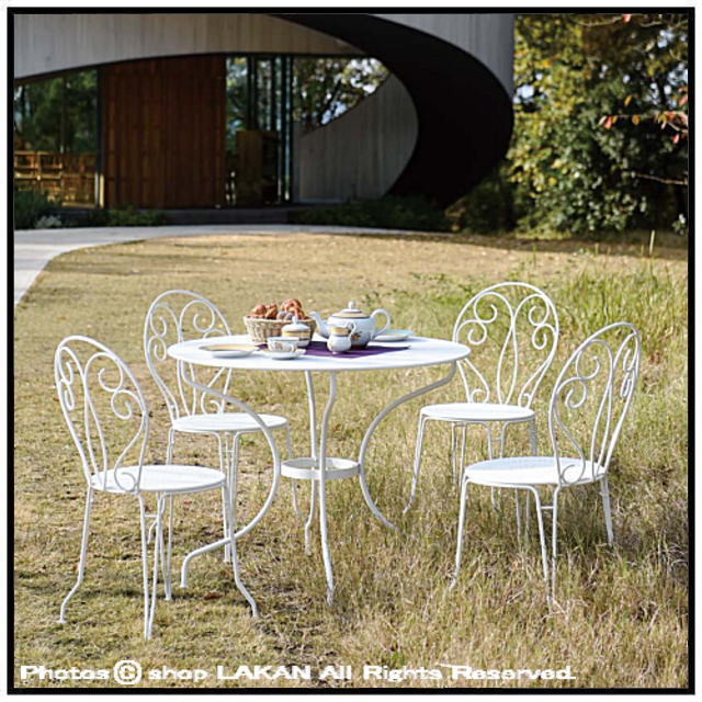 ガーデン家具　ニチエス　オペラテーブル　軽量　簡易　フェルモブ　アイアン　コンパクト　