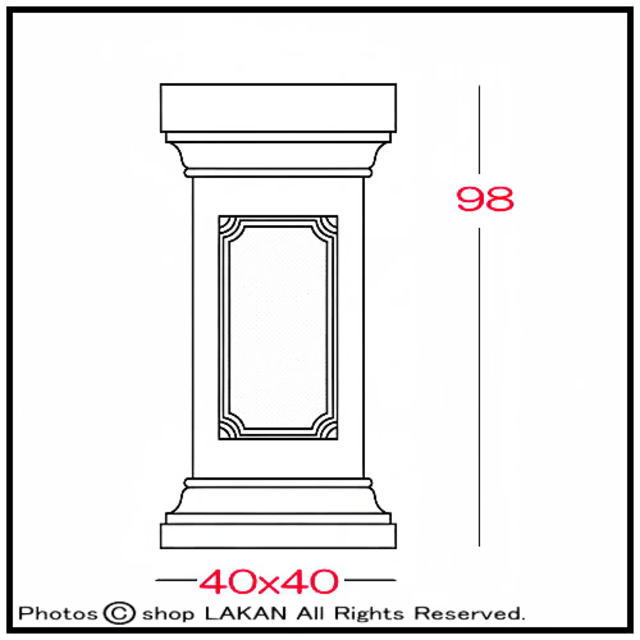 イタカ台座 台座 ガーデンオブジェ 石造花台 