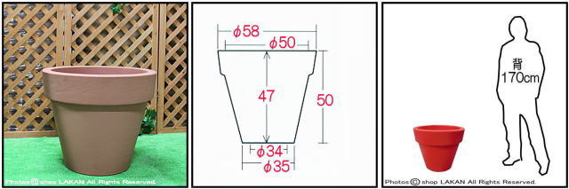 大型樹脂鉢 リスシオ ボルダード セラルンガ 