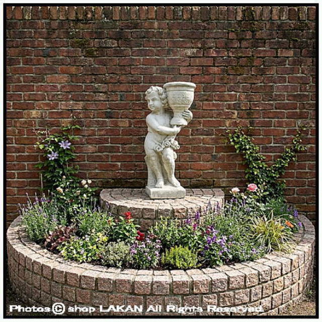 洋風 庭園 花鉢付 クラシック 